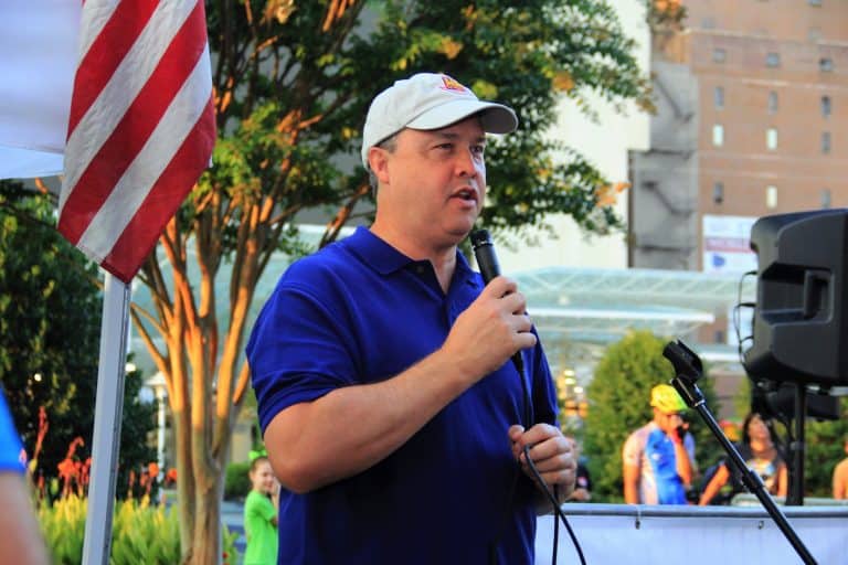 High Point Mayor Jay Wagner at the 2018 Bobby Labonte Foundation Charity Ride